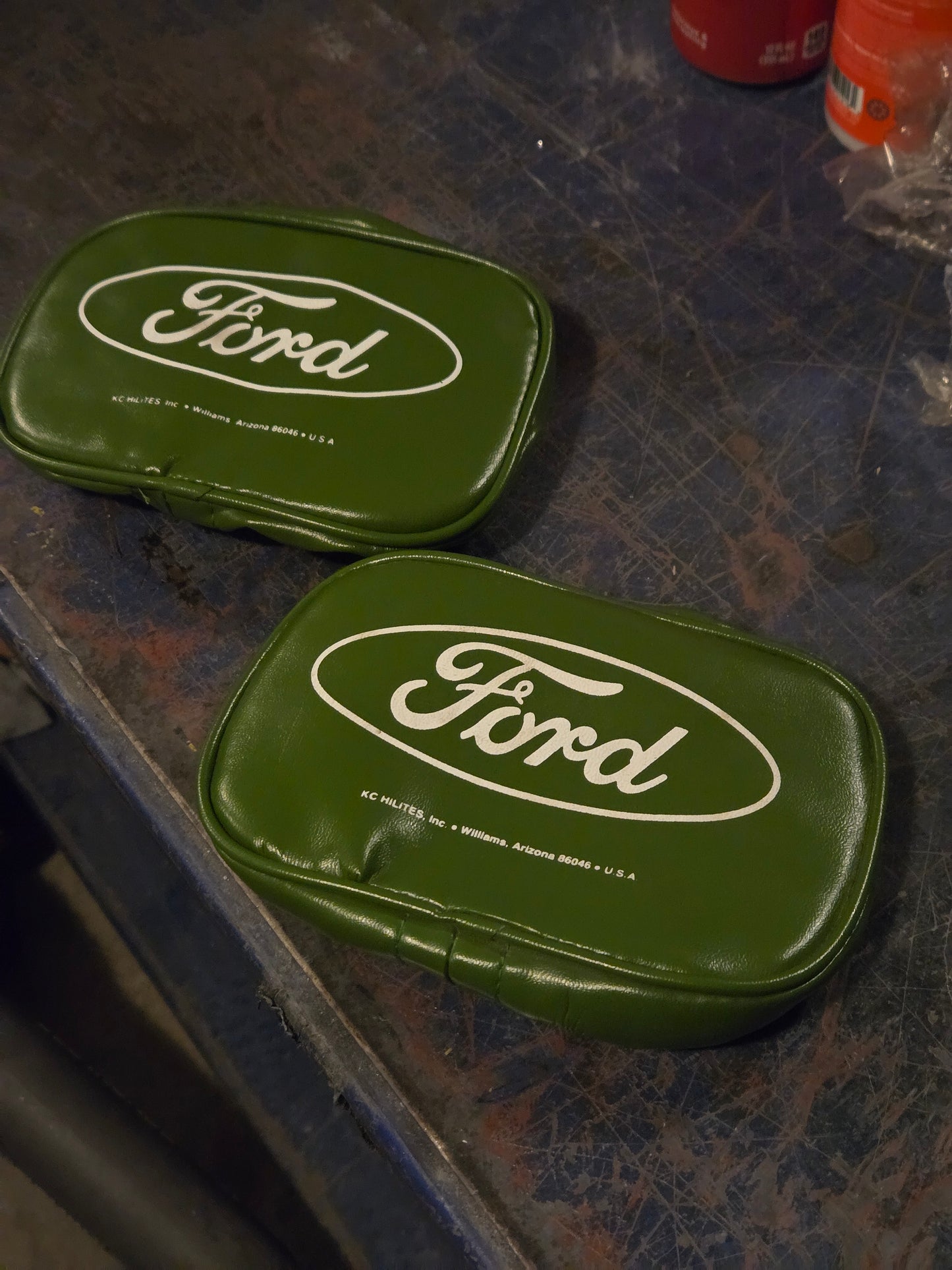 N.O.S KC 5x7 ford green rectangle covers-pair