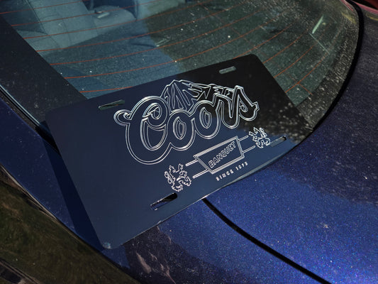 Coors banquet license plate