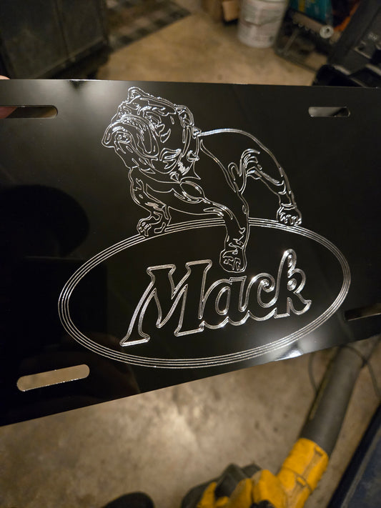 Mack trucks license plate